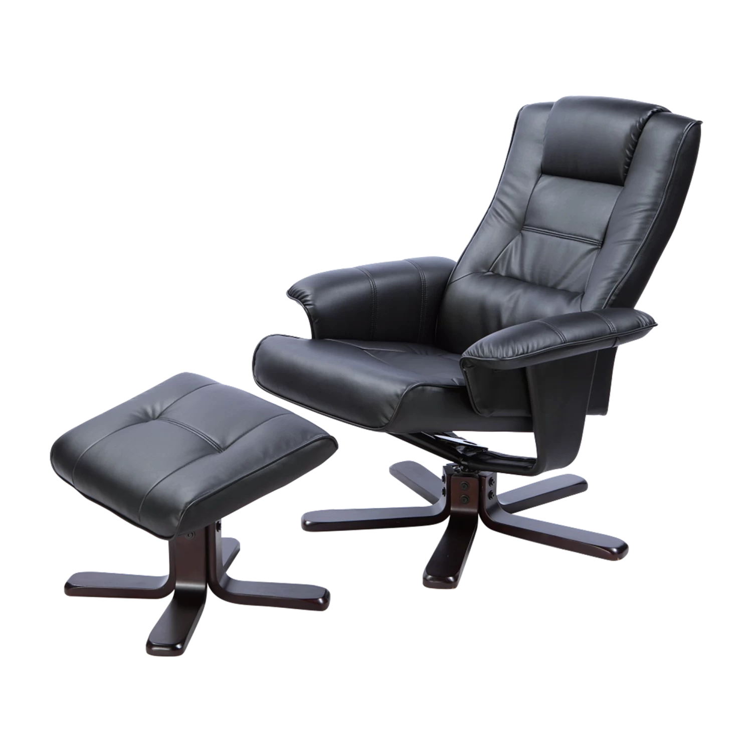 PU Leather Massage Chair Recliner Ottoman Lounge Remote