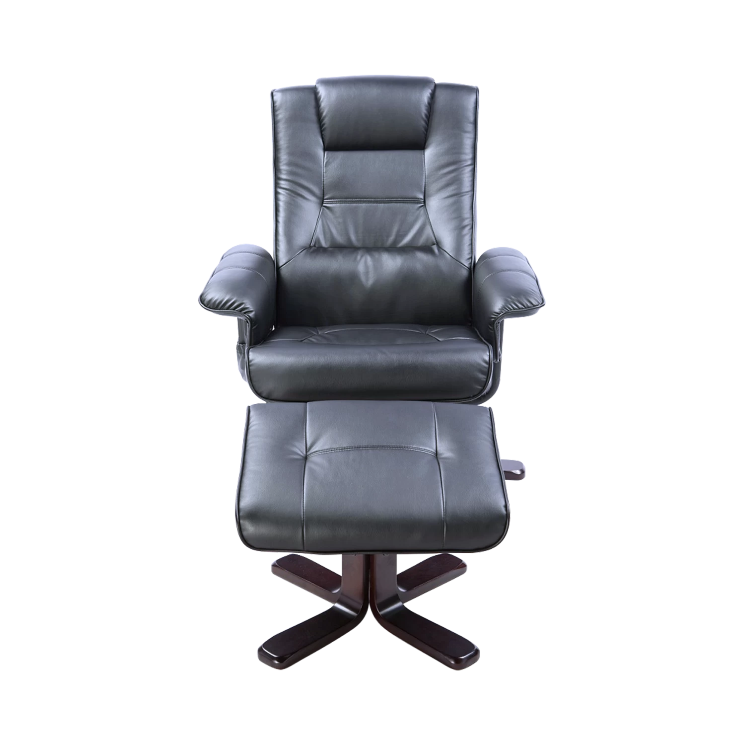 PU Leather Massage Chair Recliner Ottoman Lounge Remote - Image 4