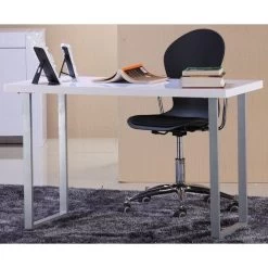 Modern Computer Desk Table In High Gloss White