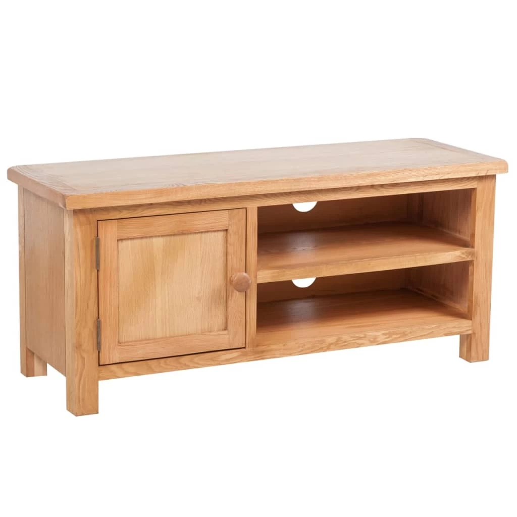 TV Cabinet 103 X 36 X 46 Cm Solid Oak Wood VidaXL