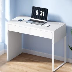 Artiss Computer Desk Office Desks Study Writting Table With Drawers White