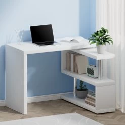 Artiss Corner Computer Desk L-Shaped Office Table Storage Shelves