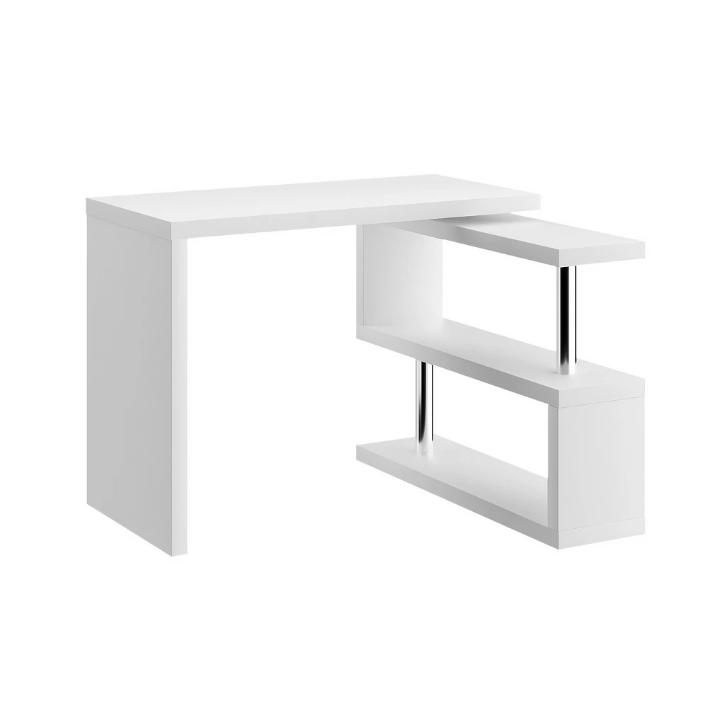 Artiss Corner Computer Desk L-Shaped Office Table Storage Shelves - Image 2