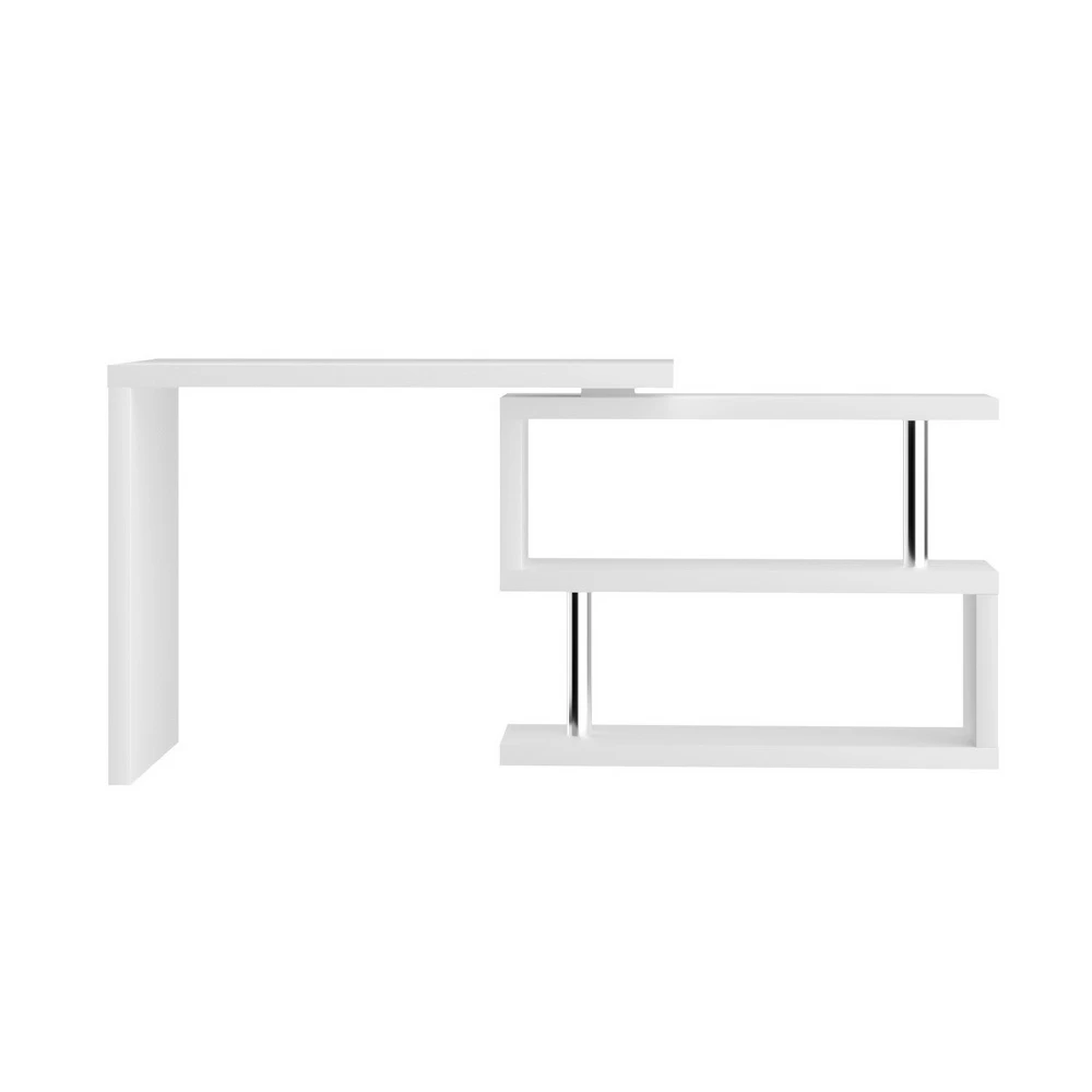 Artiss Corner Computer Desk L-Shaped Office Table Storage Shelves - Image 4