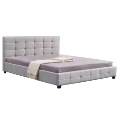 Linen Fabric King Deluxe Bed Frame Beige