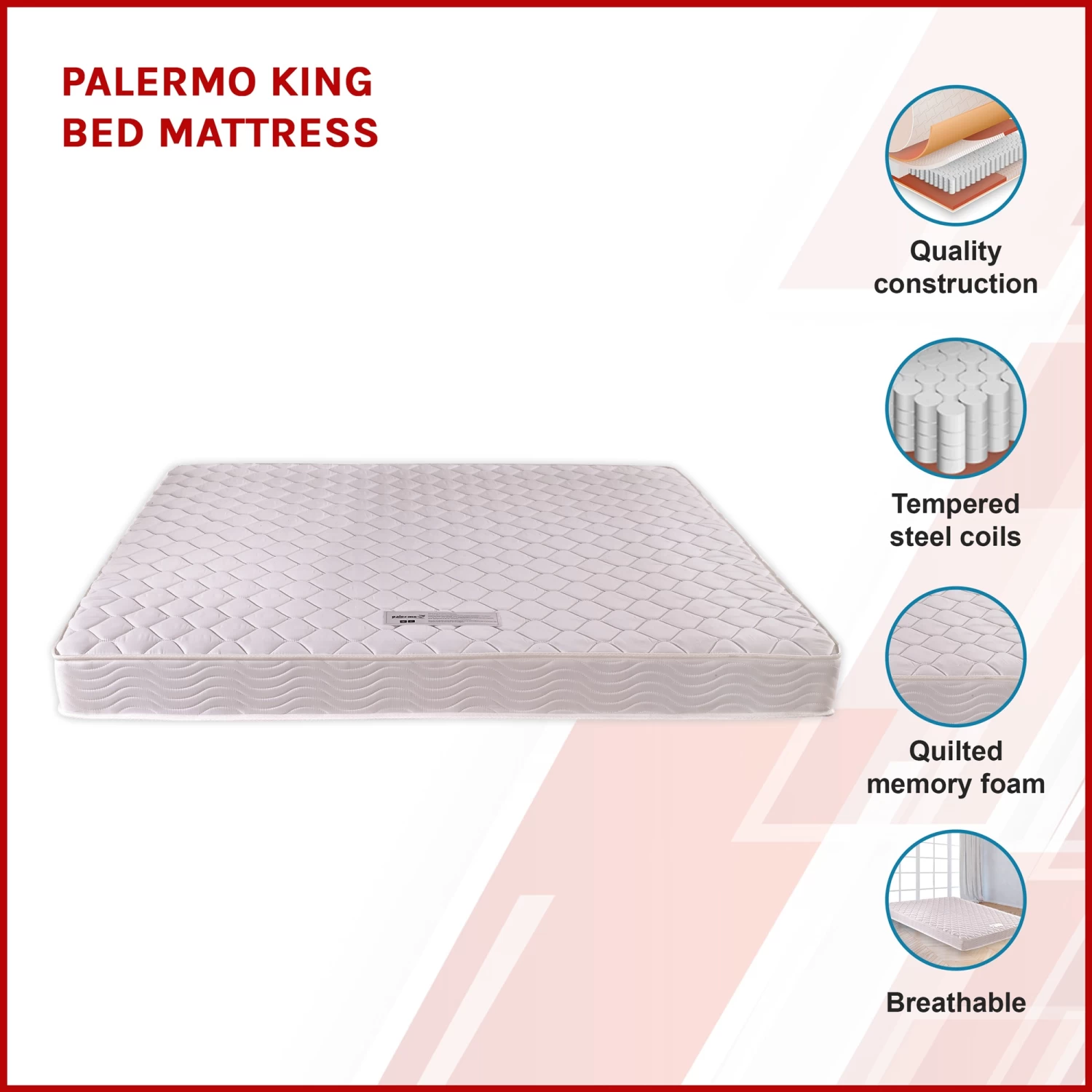 PALERMO King Bed Mattress - Image 3