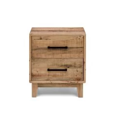 Portland Solid Recycled Pine Timber Bedside Table