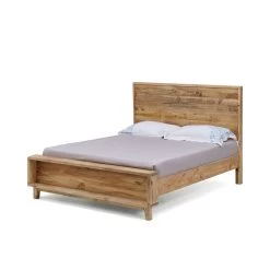 Portland Recycled Solid Pine Rustic Timber King Size Bed Frame