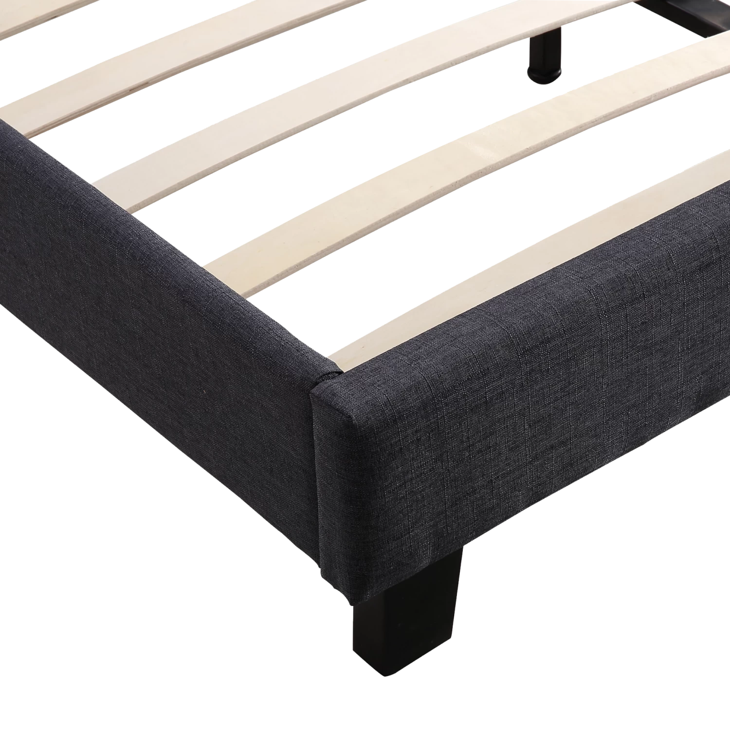 Queen Linen Fabric Bed Frame Grey - Image 4