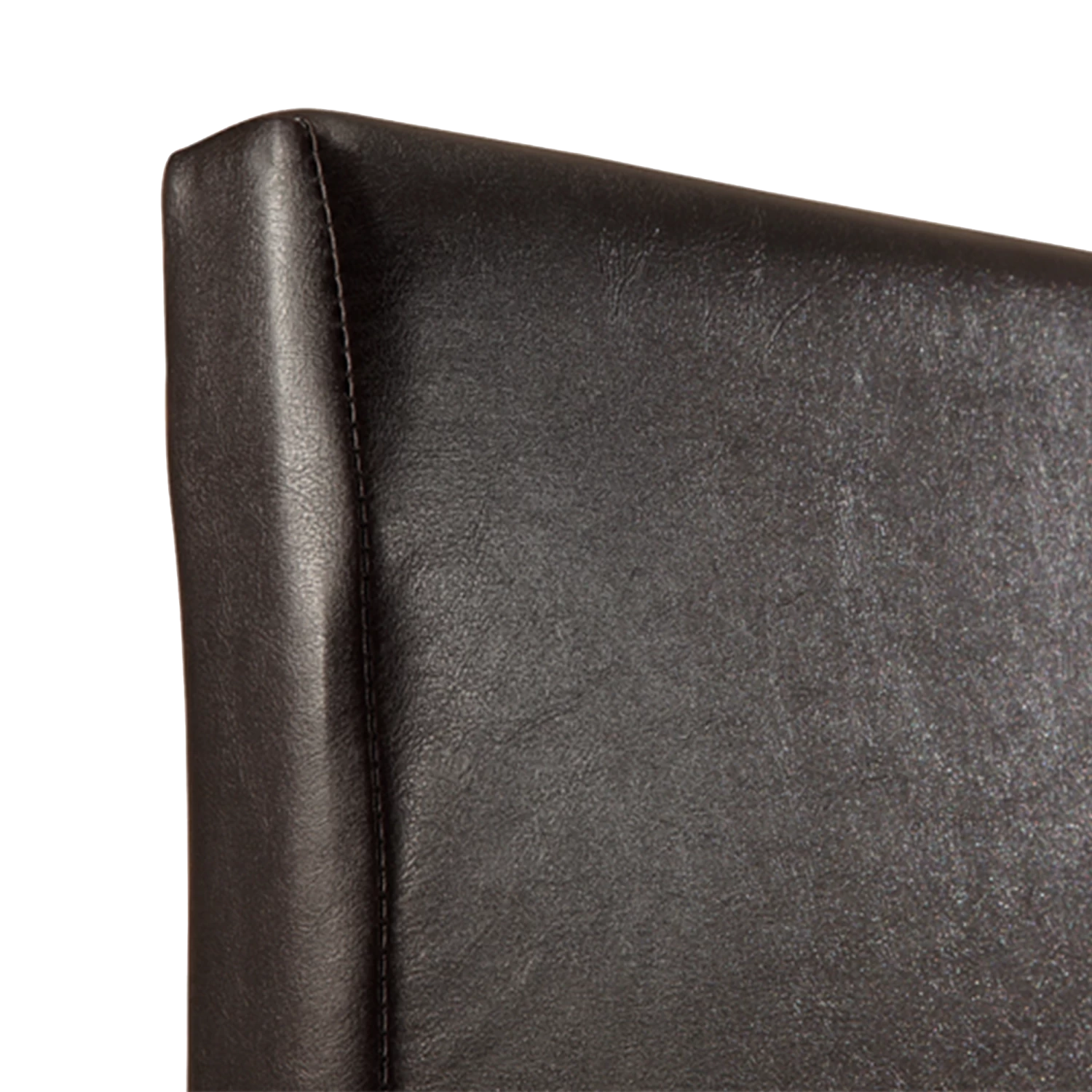 Queen PU Leather Bed Frame Brown - Image 5