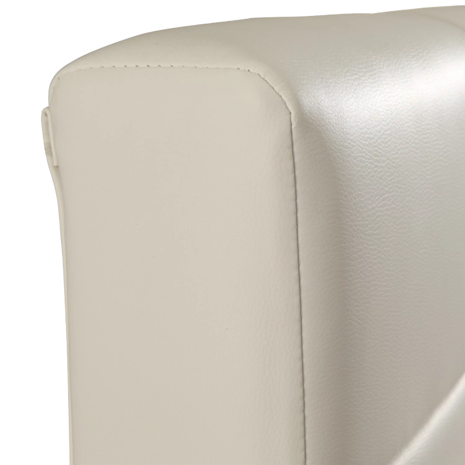 Queen PU Leather Deluxe Bed Frame White - Image 5