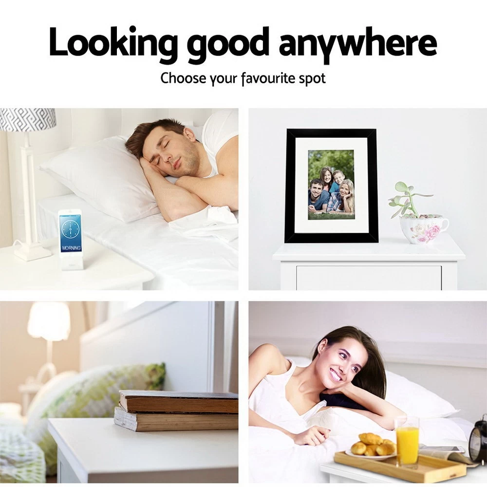 Artiss Bedside Table Drawers Side Table With Shelf Nightstand White - Image 6