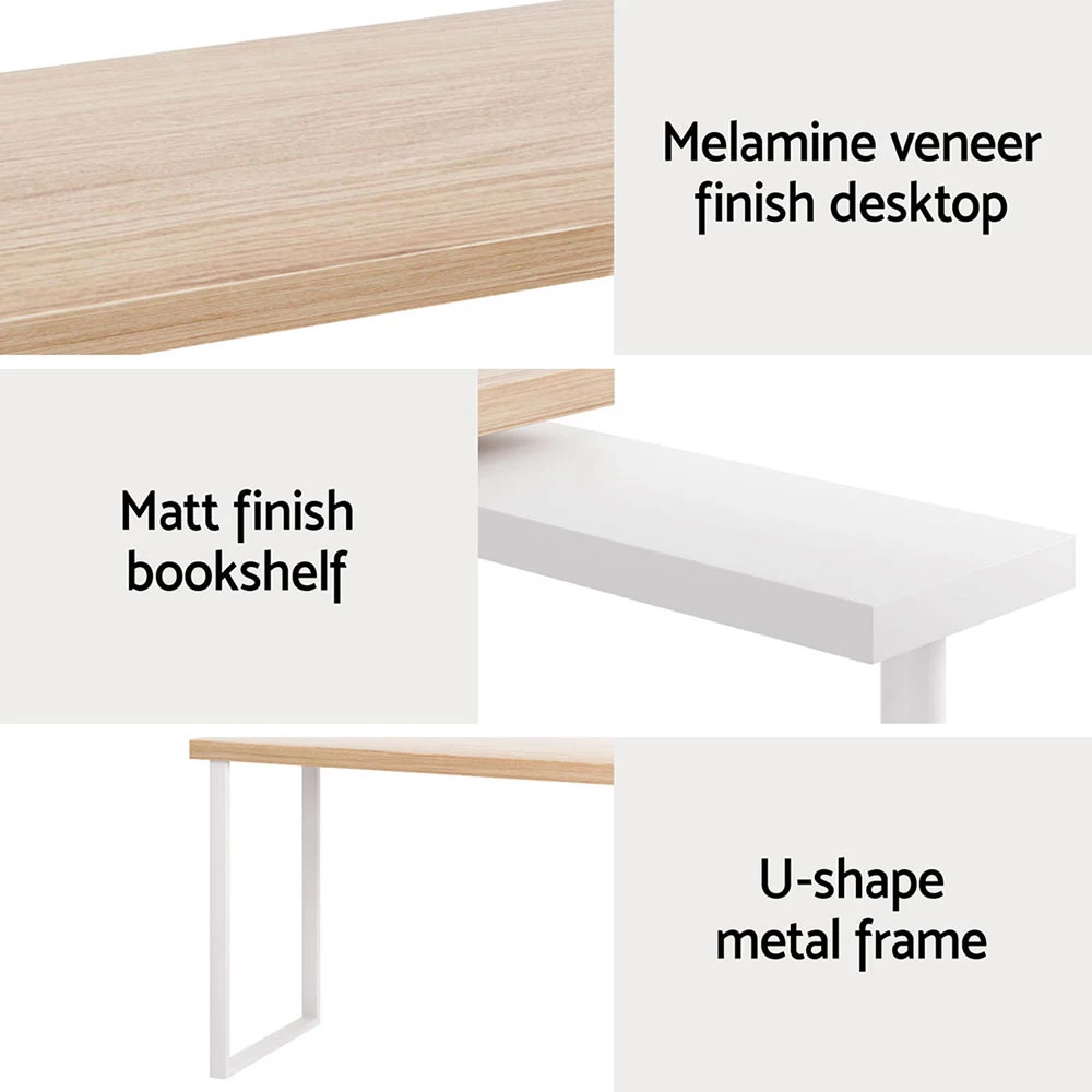 Artiss Computer Desk Corner Desk L-Shaped Office Table Storage Shelves - Image 7