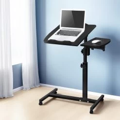 Artiss Laptop Desk Height Adjustable Stand Up Table Black