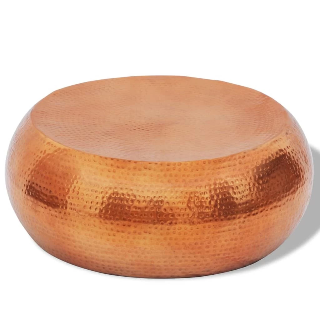 Hammered Aluminium Coffee Table Brass/Copper Colour VidaXL