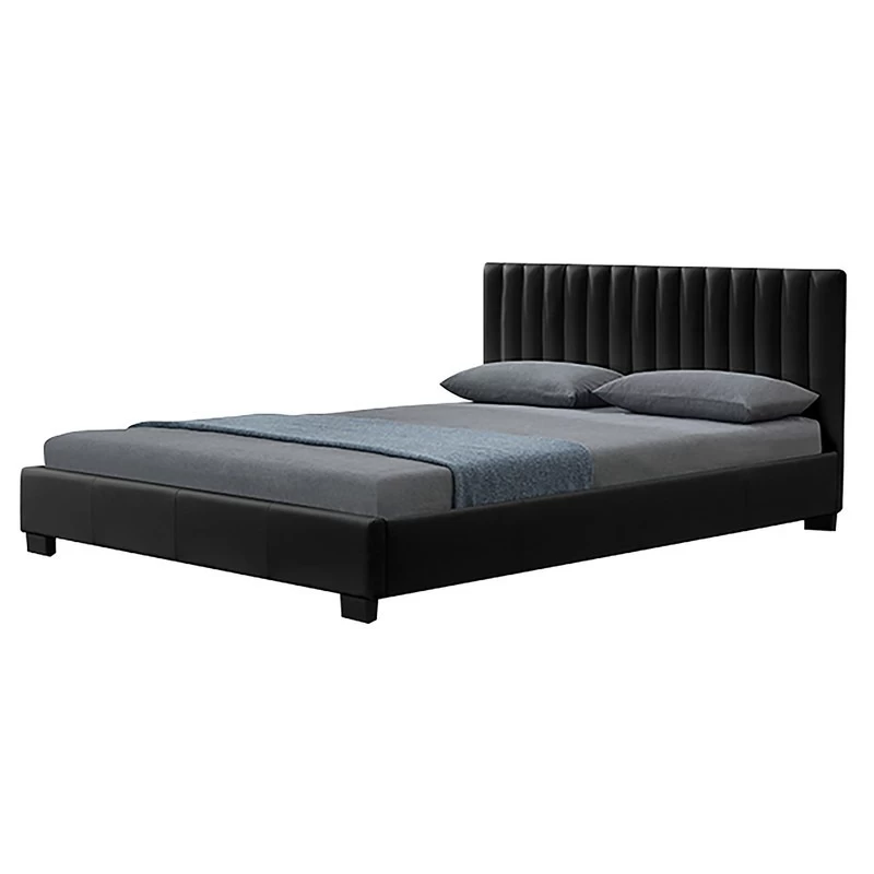 183X203CM King Size Fabric Saba Bed Frame - Black
