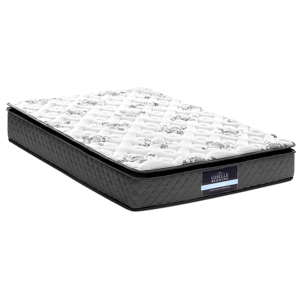 Giselle SINGLE Size Mattress Bed Pillow Top Firm Foam Bonnell Spring 24CM - Image 2