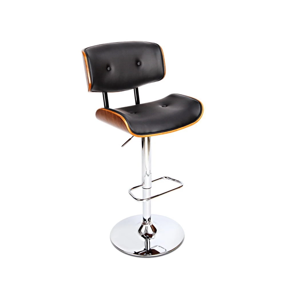 Artiss Bar Stool Kitchen Stools Leather Black - Image 2
