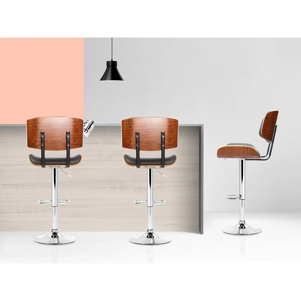 Artiss Bar Stool Kitchen Stools Leather Black - Image 7