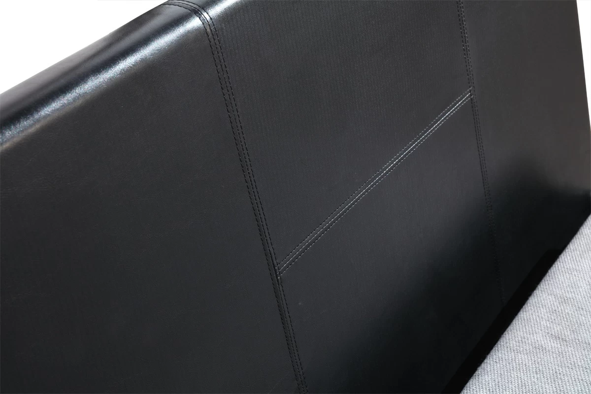 King Single PU Leather Bed Frame Black - Image 4