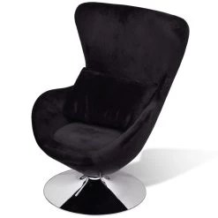 Armchair With Egg Shape Black VidaXL