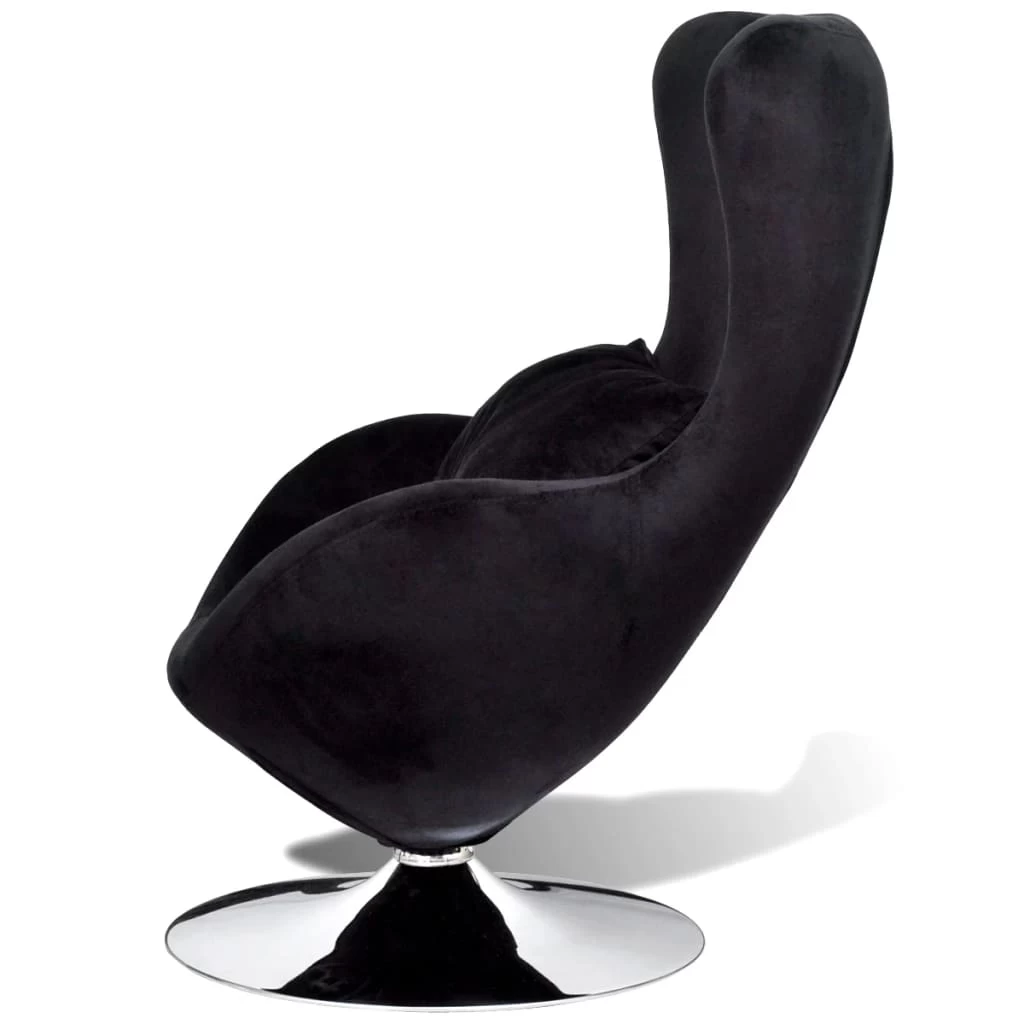Armchair With Egg Shape Black VidaXL - Image 3