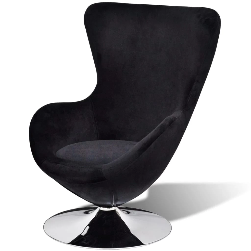 Armchair With Egg Shape Black VidaXL - Image 4