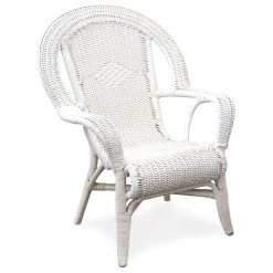 Syracuse Cane/Rattan Occasional Armchair In White