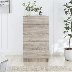 Tribecca 5 Drawer Storage Chest In Light Sonoma Oak