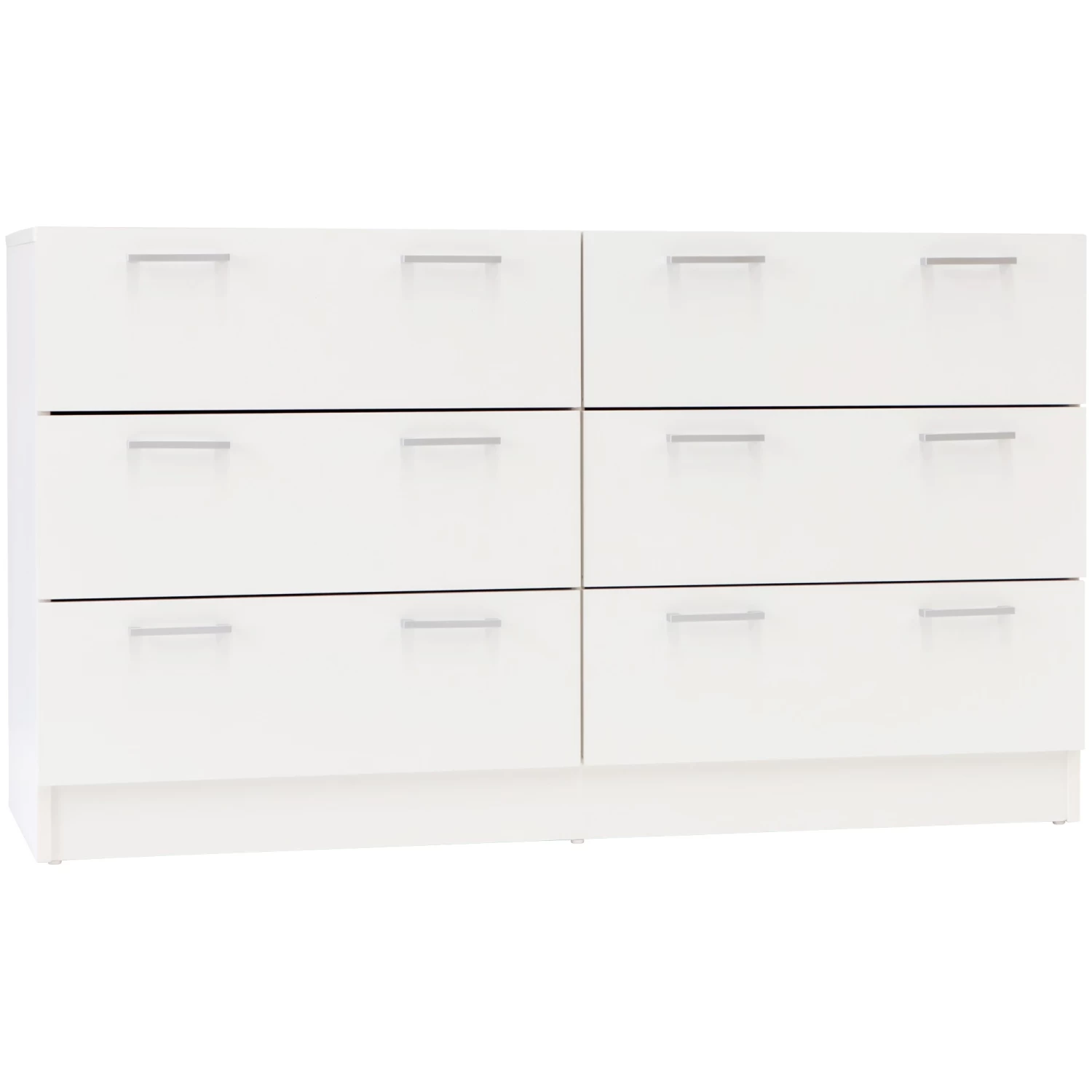 Tribecca Chest Of 6 Drawers Lowboy Dresser In White - Image 3