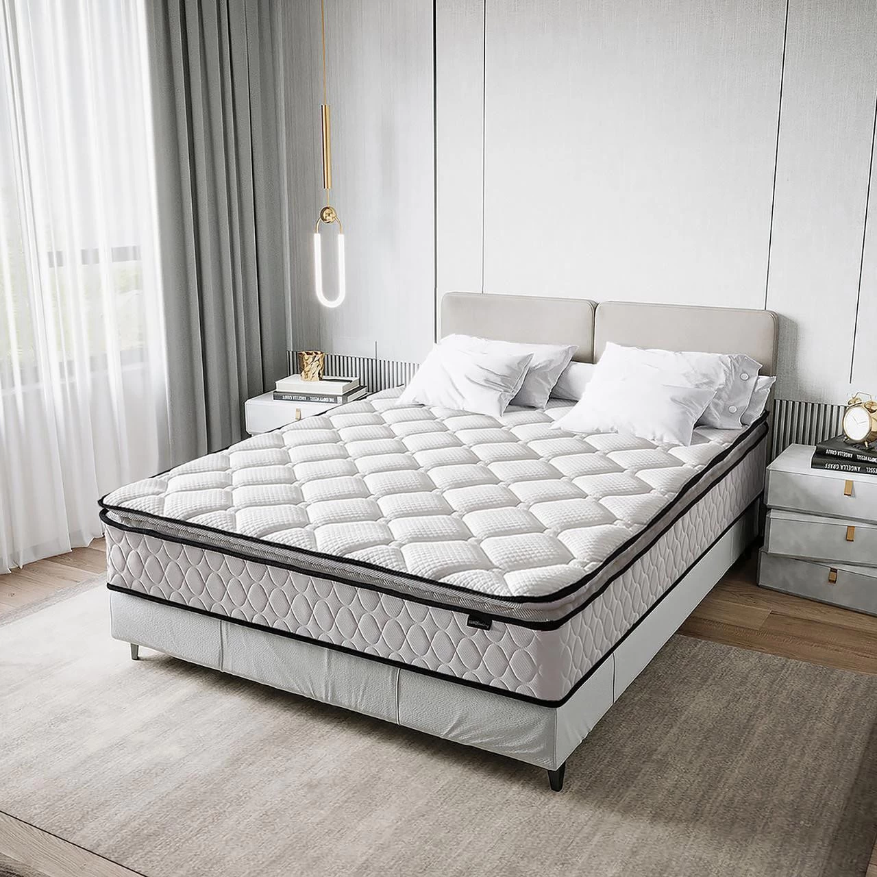 Luxo Venus Firm Pocket Spring Pillow Top Mattress Queen - Image 2