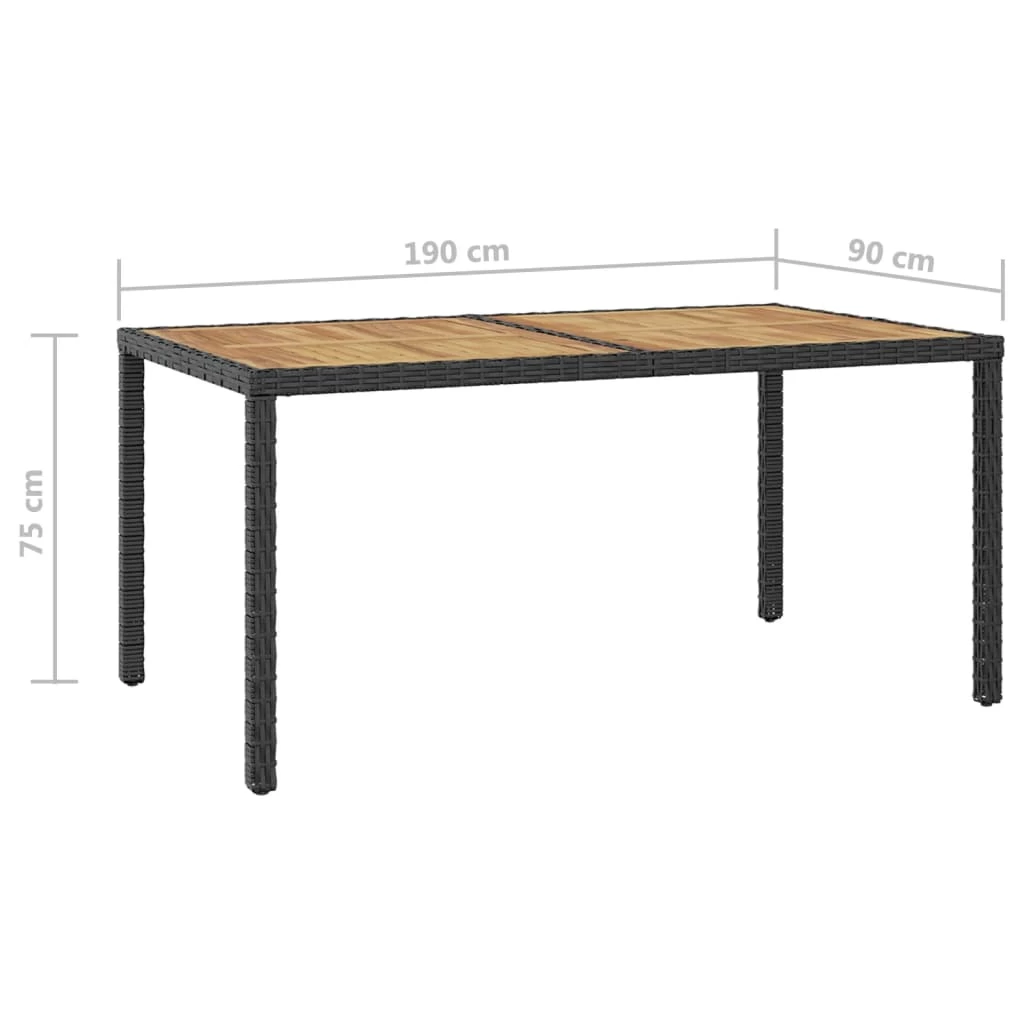 7 Piece Outdoor Dining Set With Cushions Poly Rattan VidaXL - Image 11