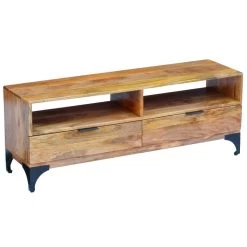 TV Stand Mango Wood 120x35x45 Cm VidaXL