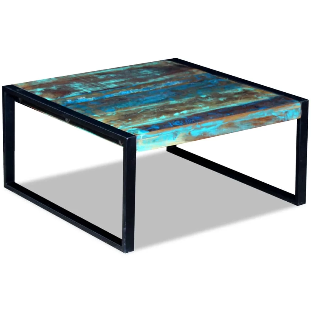 Coffee Table Solid Reclaimed Wood 80x80x40 Cm VidaXL - Image 3