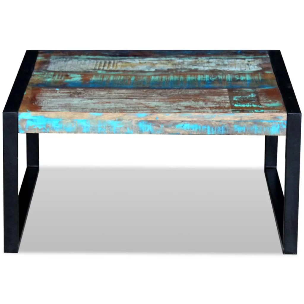 Coffee Table Solid Reclaimed Wood 80x80x40 Cm VidaXL - Image 7