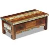 Coffee Table Drawers Solid Reclaimed Wood 90x45x35 Cm VidaXL