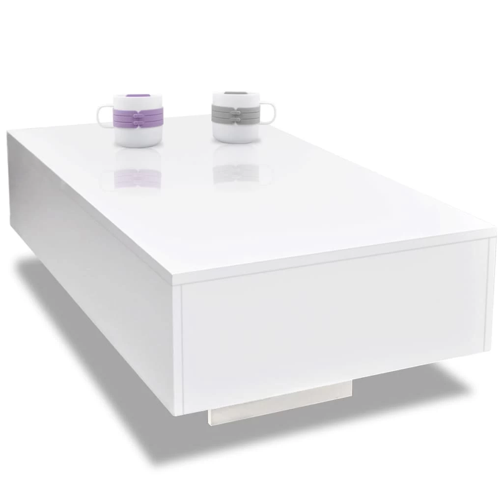 Coffee Table High Gloss White VidaXL - Image 4