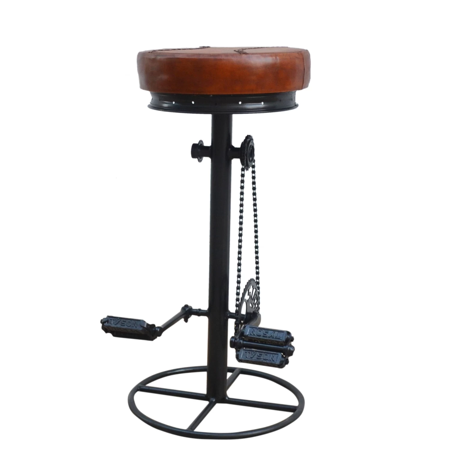 Mit And Pedal Industrial Bicycle Bar Stool - Image 2