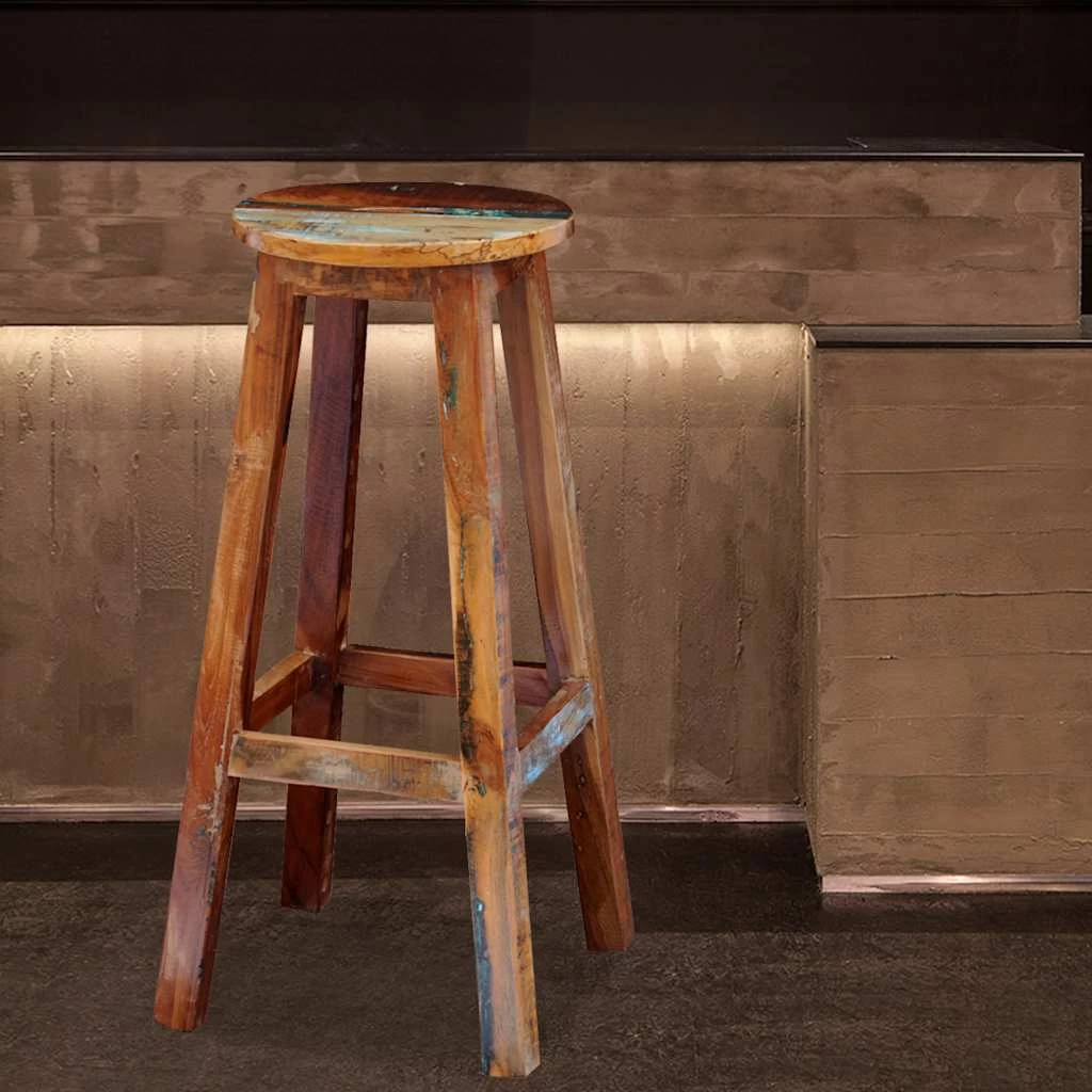 Bar Stool Solid Reclaimed Wood VidaXL - Image 2