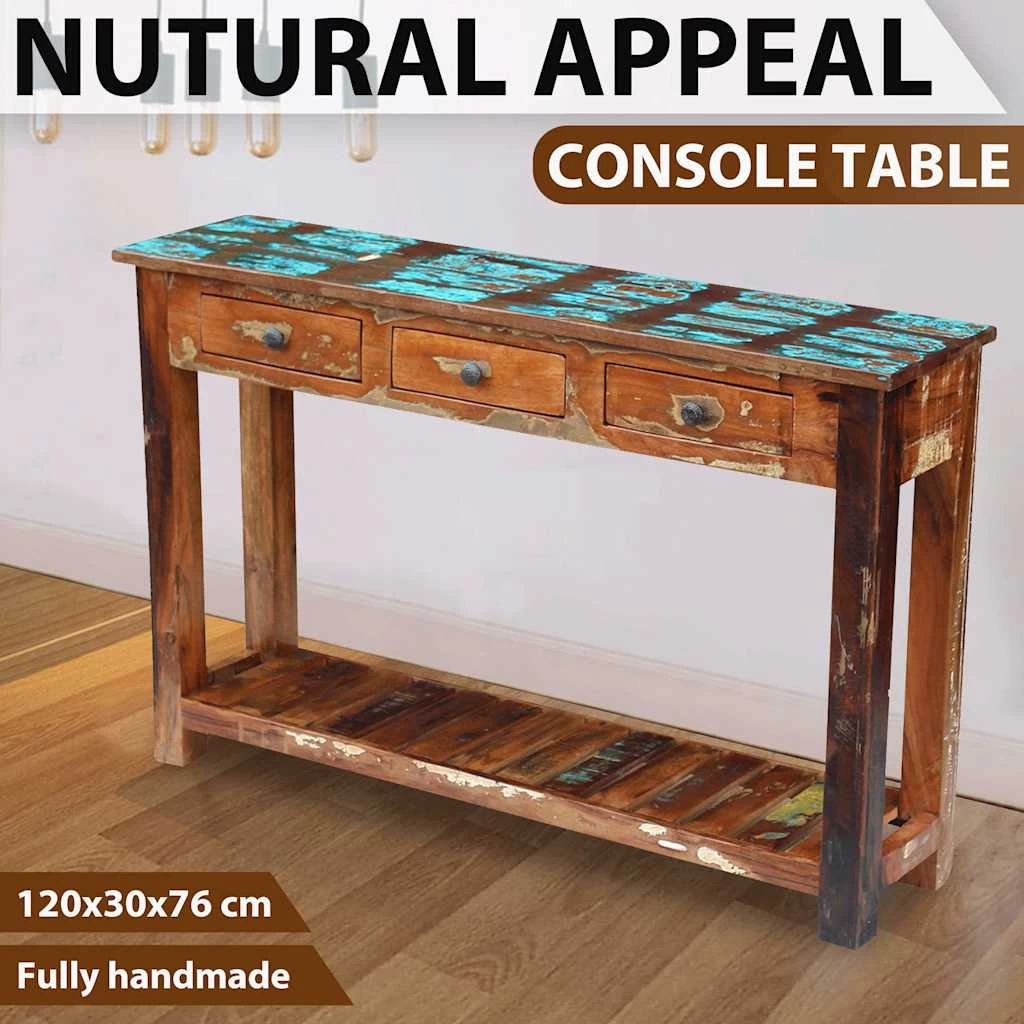 Console Table Solid Reclaimed Wood 120x30x76 Cm VidaXL - Image 2