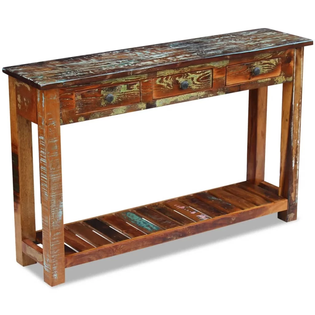 Console Table Solid Reclaimed Wood 120x30x76 Cm VidaXL - Image 4