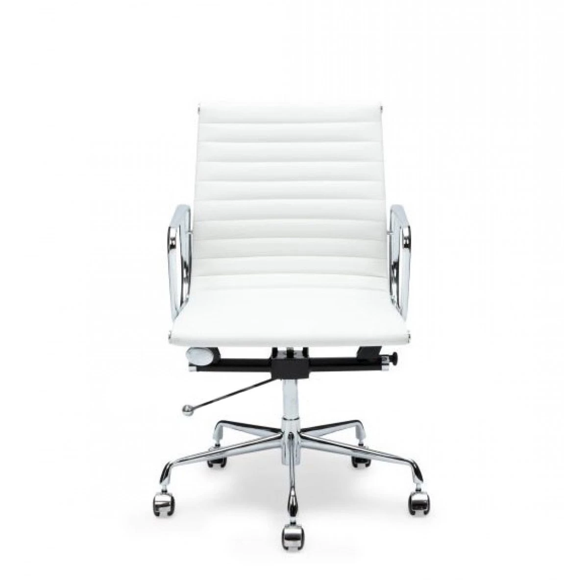 Floyd Low Back Office Chair - White Leather - Image 2