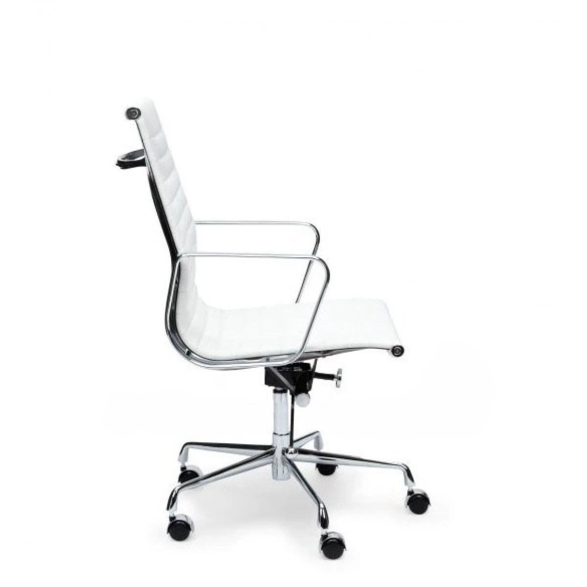 Floyd Low Back Office Chair - White Leather - Image 4