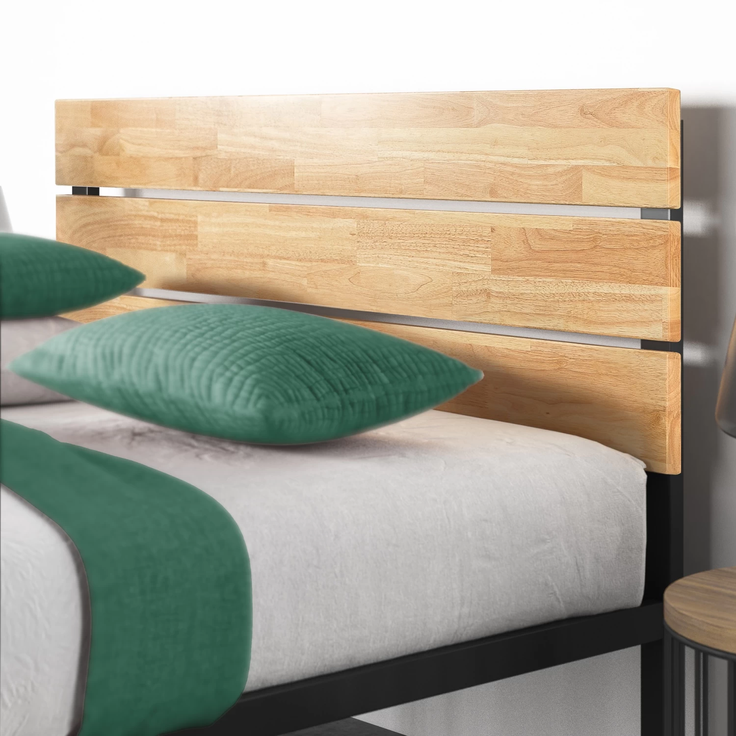 Zinus Industrial Wood & Metal Bed Frame - Image 4